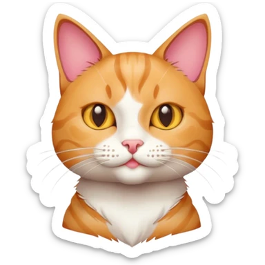 Cat with a pop sticker