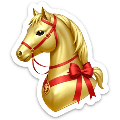 Chinese new year 马，我要有新年气氛的… 可以加 新年快乐 2026 字眼吗？ sticker