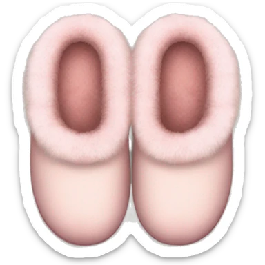 Light pink fur lined cozy slippers  sticker