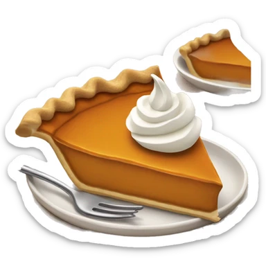 Pumpkin pie with whipped cream  sticker
