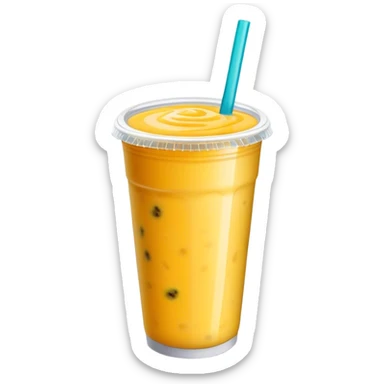 Passionfruit smoothie in to go cup sticker