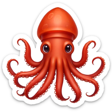 red squid like the 3rd one below sticker