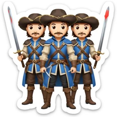 3 musketeers sticker