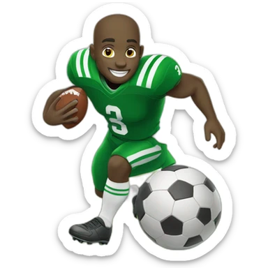 Tortue qui joue U football sticker