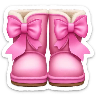 pink uggs with bows sticker