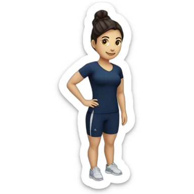 Fitnesstrainerin von der Firma „DKKA“ mit dunkelblauem shirt sticker
