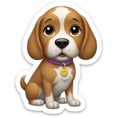 Chien en jupe sticker