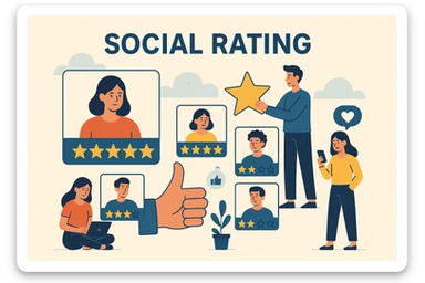 Social rating sticker