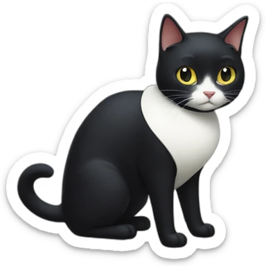 Studio Ghibli’s jiji the black cat with white tuxedo sticker