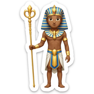 fullbody pharaoh holding a staff sticker