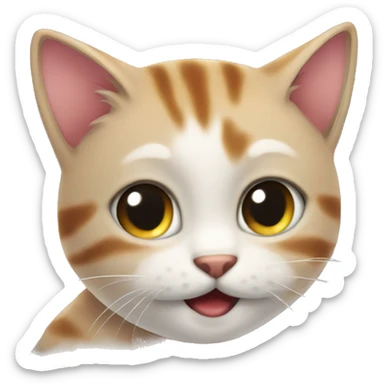 a cat flirting sticker