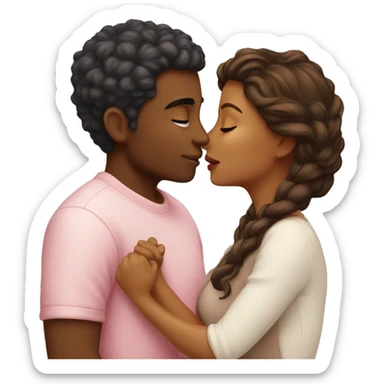 kisses of couple  sticker