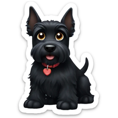 Black Scottie dog sticker