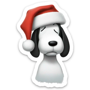 Snoopy Christmas hat  sticker
