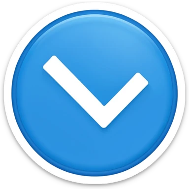blue tick inside a blue circle sticker