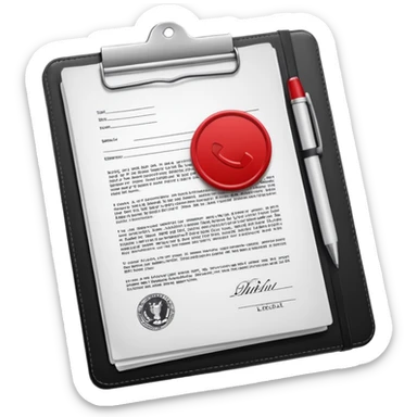 Courtroom Items, Legal Document – official case file or contract

 sticker