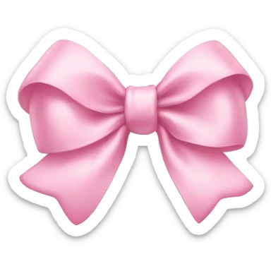 Baby pink bow sticker