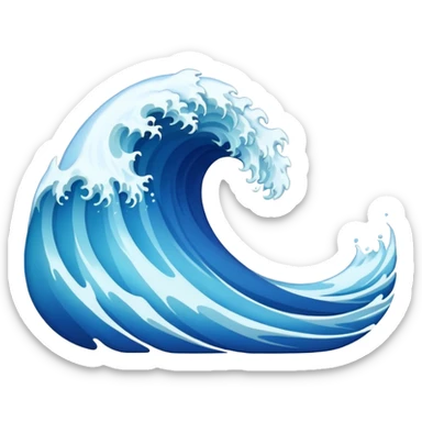 Ocean wave sticker