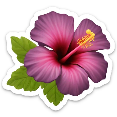 hibiscus flower sticker