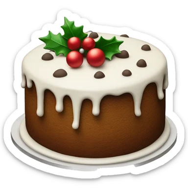 Christmas cake sticker