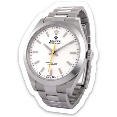 Rolex watch, 3D style, shiny, metallic, photorealistic, luxury sticker