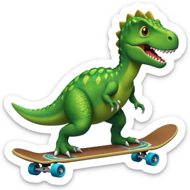 Dinosaur on a skateboard sticker