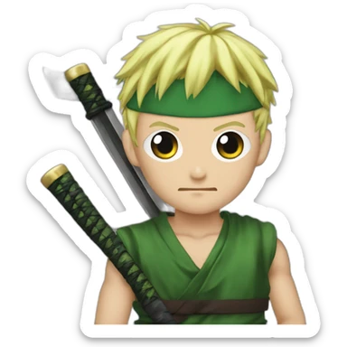 roronoa Zoro avec des sabres sticker