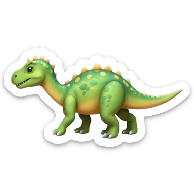 small herbivorous celestial dinosaur that walks on all fours with a short neck sticker