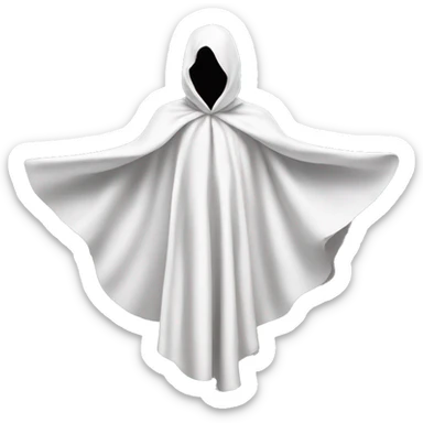 faceless mannequin flapping white cape sticker