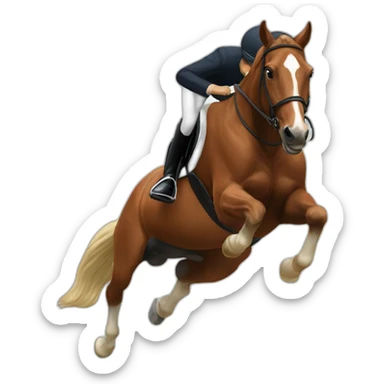 Horse jumping  sticker