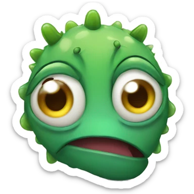 crying catterpillar sticker