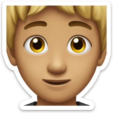 Niño con ojos negros sticker