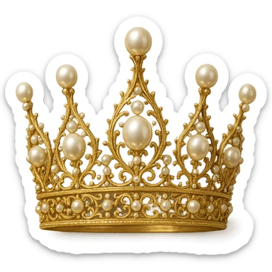 crown with pearls sticker