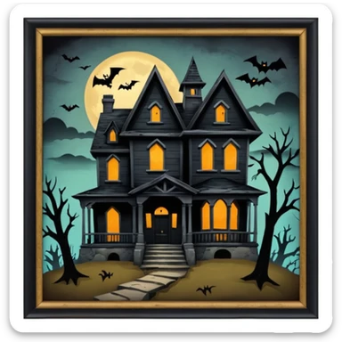 House on haunted hill sticker
