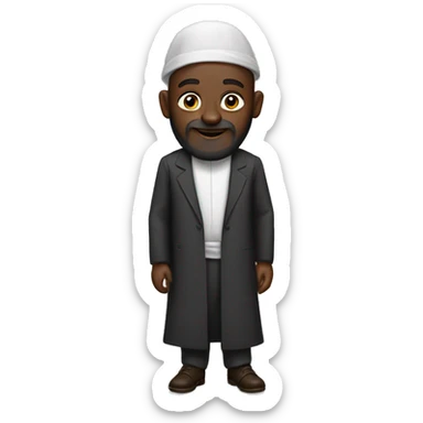 African rabbi with payot sticker