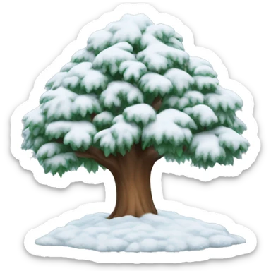 snowy tree sticker