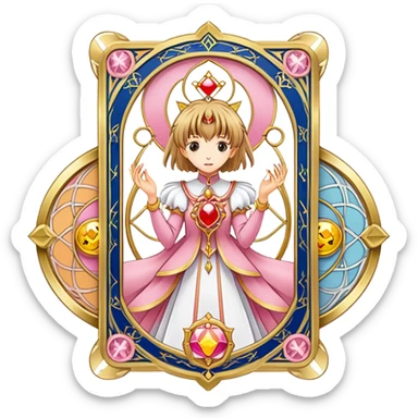 magical tarot-like card inspired by the Clow Cards from Cardcaptor Sakura sticker