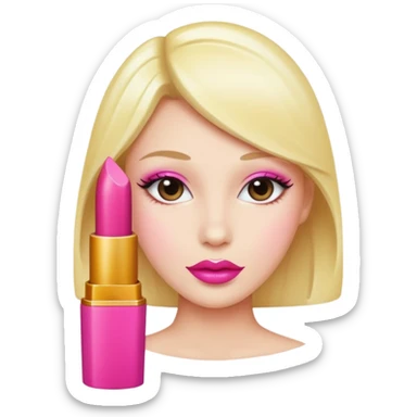 Pink lipstick sticker