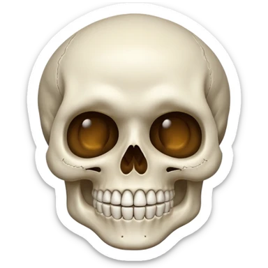 winking skull sticker