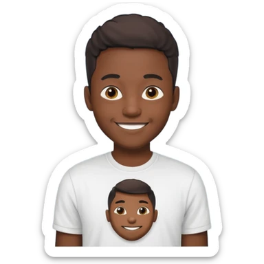 black young adult male with care free persona sticker