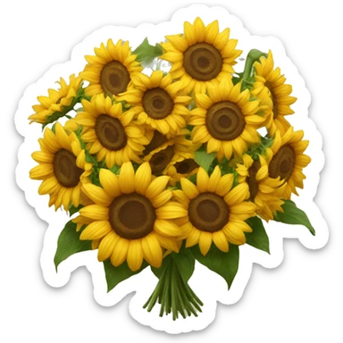 Huge bouquet of sunflowers  sticker