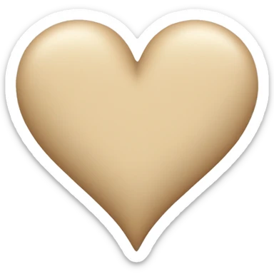 Beige heart sticker