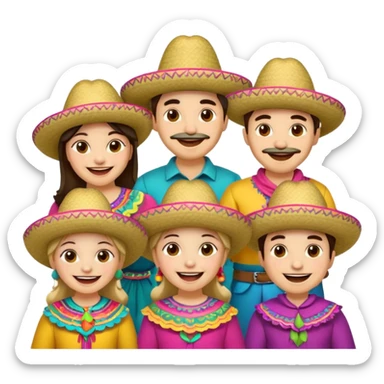 Mexican fiesta sticker