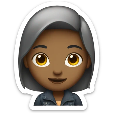 Girl with laptop front  sticker