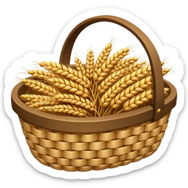 Wheat grain basket sticker