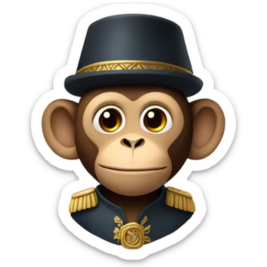 Monkey in a fez sticker