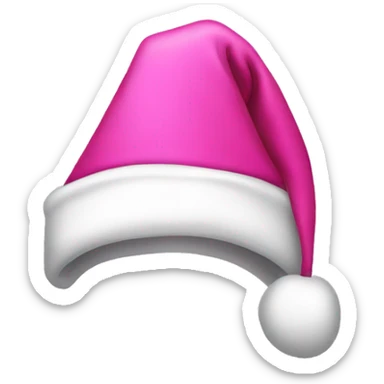 Pink Santa hat sticker