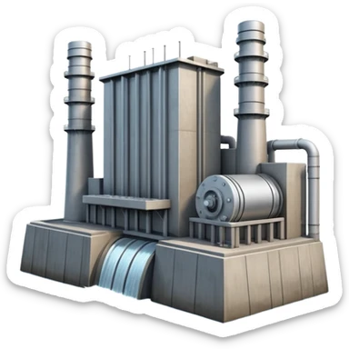 hydroelectric power station sticker