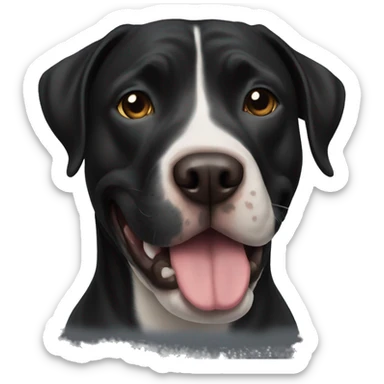 black lab pitbull dog sticker