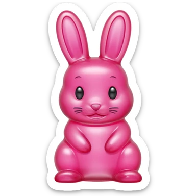 A gummy bunny with little teeth sticker